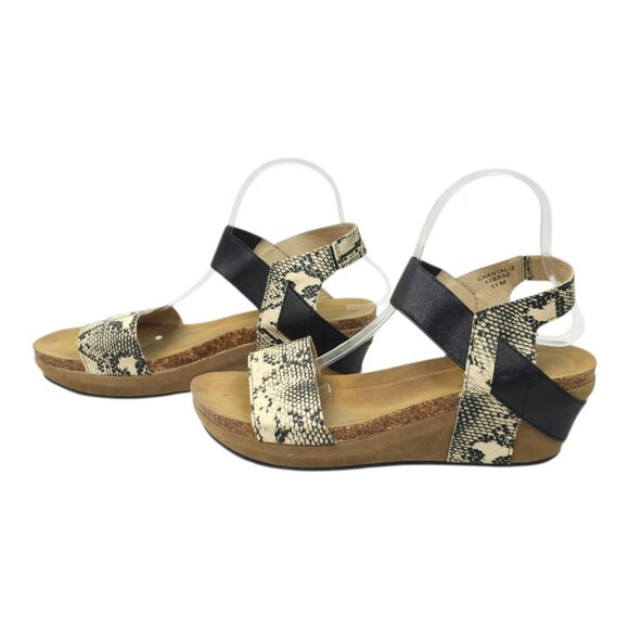 Pierre Dumas Chantal 2 Platform Wedge Sandal Womens Size 11 Reptile Print - Picture 12 of 16